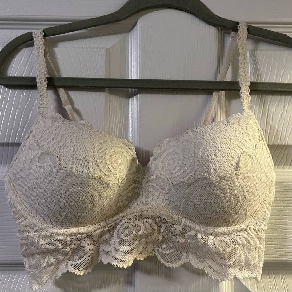 PINK Victoria's Secret Lace Bra in Cream